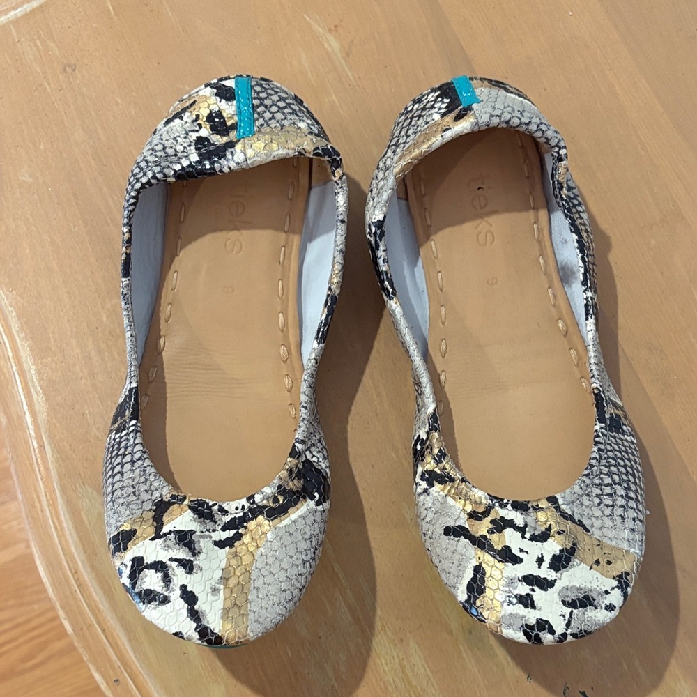 Tieks Stylish Snakeskin Ballet Flats
